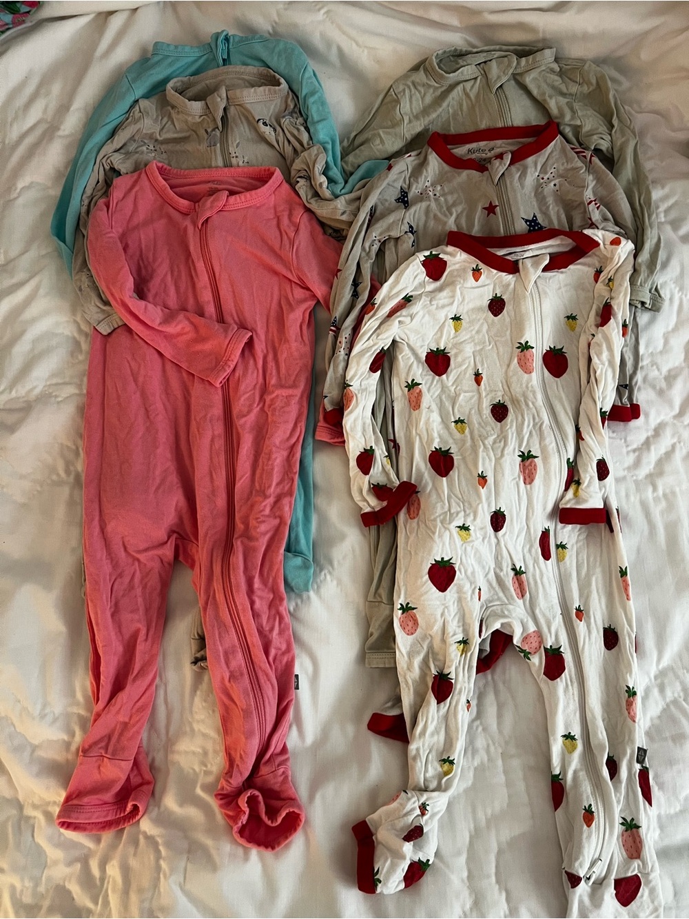 Kyte Baby - Bamboo Zippered Romper - Lot of 6